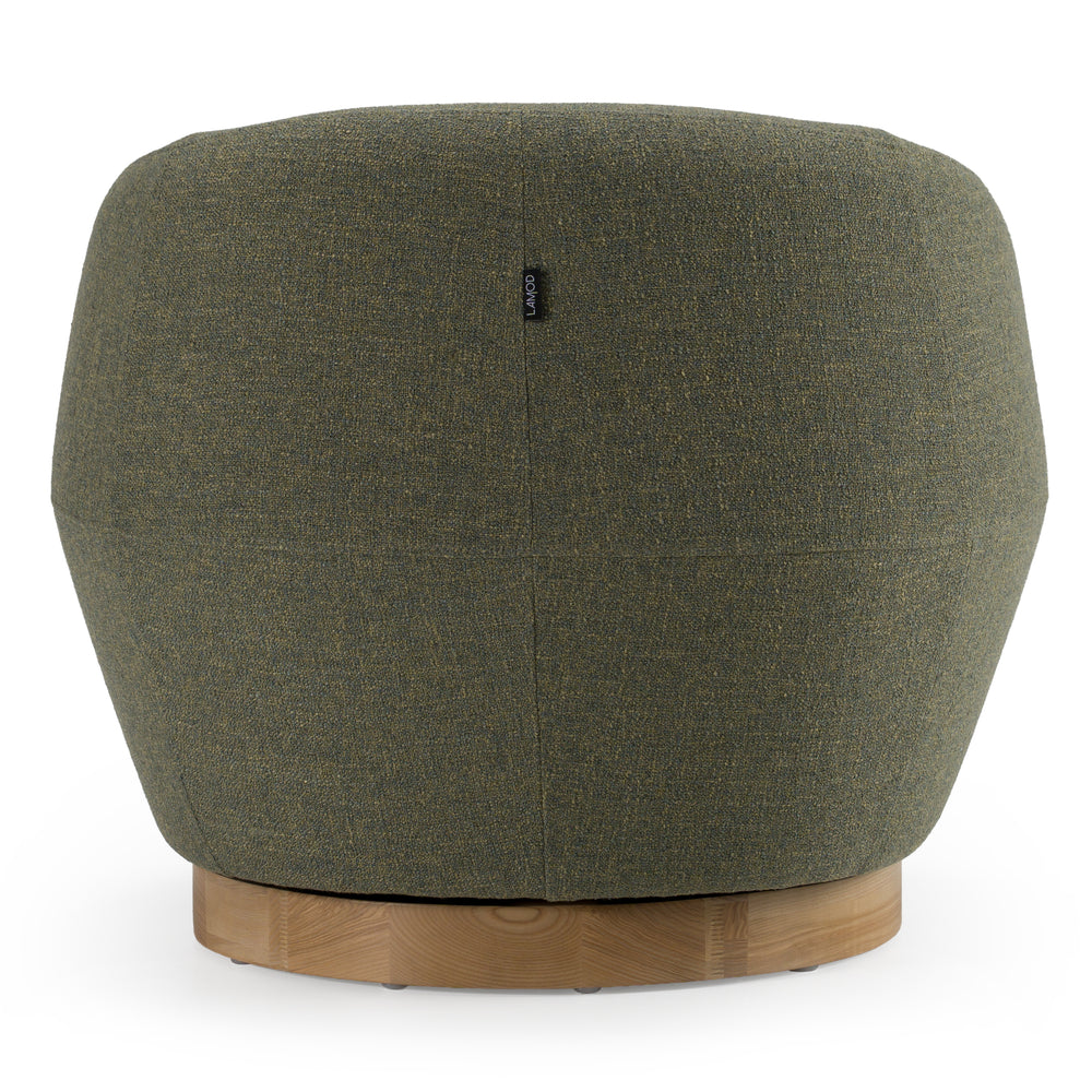 Agatha - Modern Hemp Fabric Swivel Accent Chair - View 5