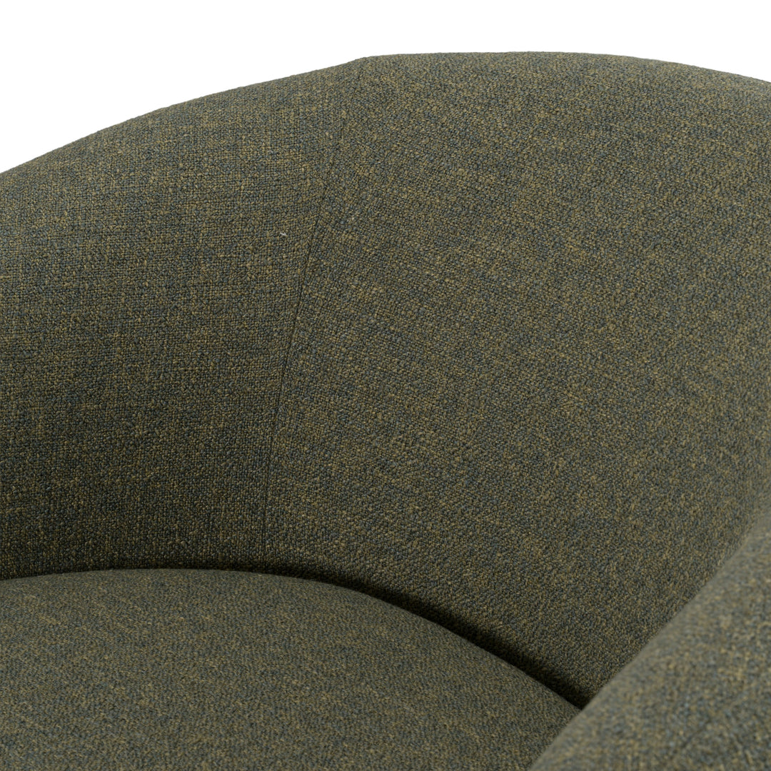 Agatha - Modern Hemp Fabric Swivel Accent Chair