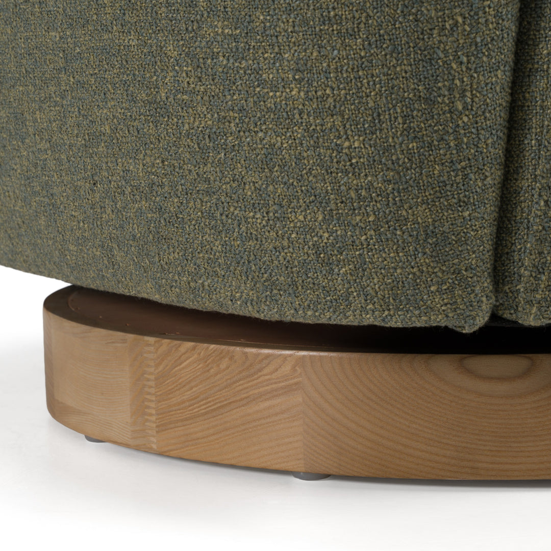 Agatha - Modern Hemp Fabric Swivel Accent Chair