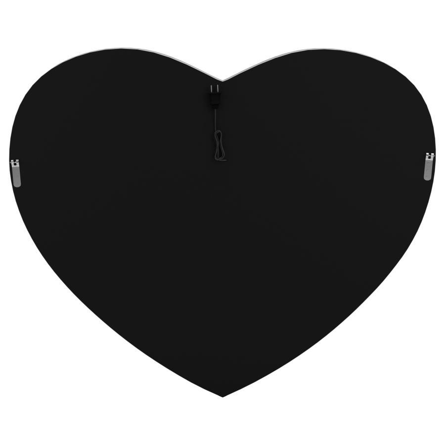 Aiko - Heart Shaped LED Light Wall Mirror - Silver Wall Mirror modern furniture Contempo Furniture