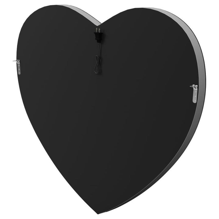 Aiko - Heart Shaped LED Light Wall Mirror - Silver Wall Mirror modern furniture Contempo Furniture
