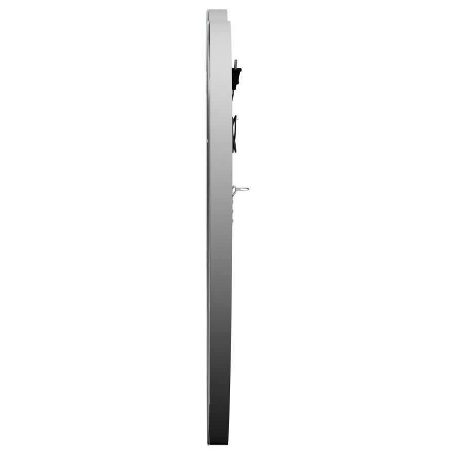 Aiko - Heart Shaped LED Light Wall Mirror - Silver Wall Mirror modern furniture Contempo Furniture