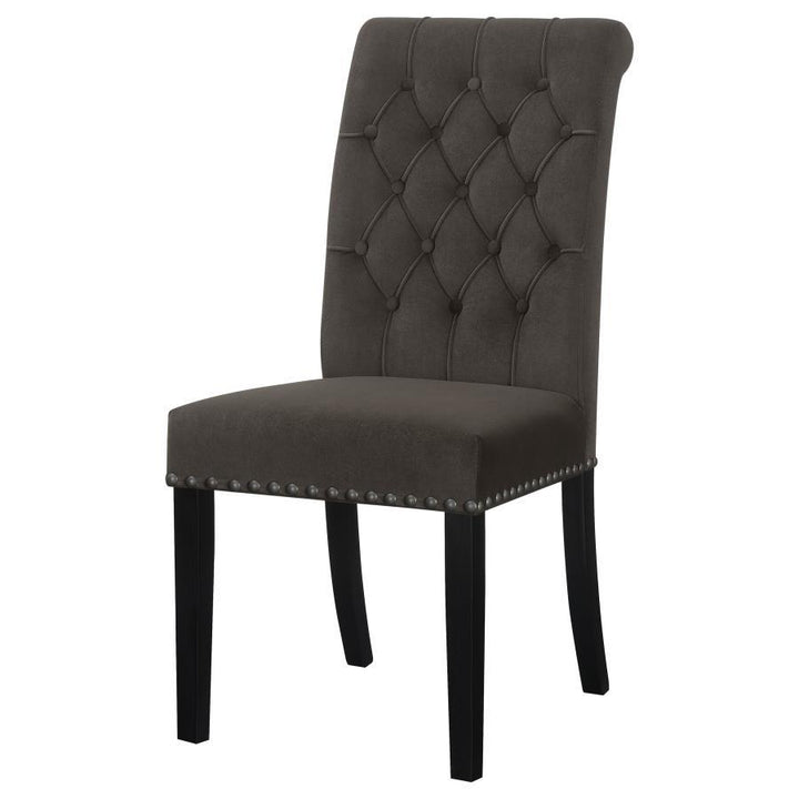 Alana - Velvet Upholstered Dining Side Chair (Set of 2) - Brown Chair Set modern furniture Contempo Furniture