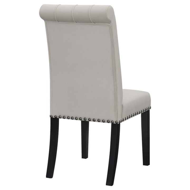 Alana - Velvet Upholstered Dining Side Chair (Set of 2) - Sand Chair Set modern furniture Contempo Furniture