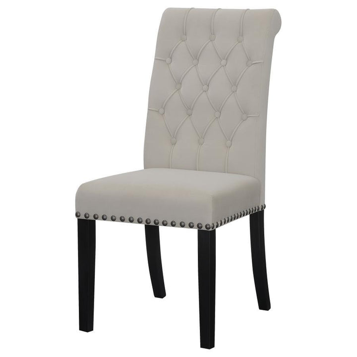 Alana - Velvet Upholstered Dining Side Chair (Set of 2) - Sand Chair Set modern furniture Contempo Furniture