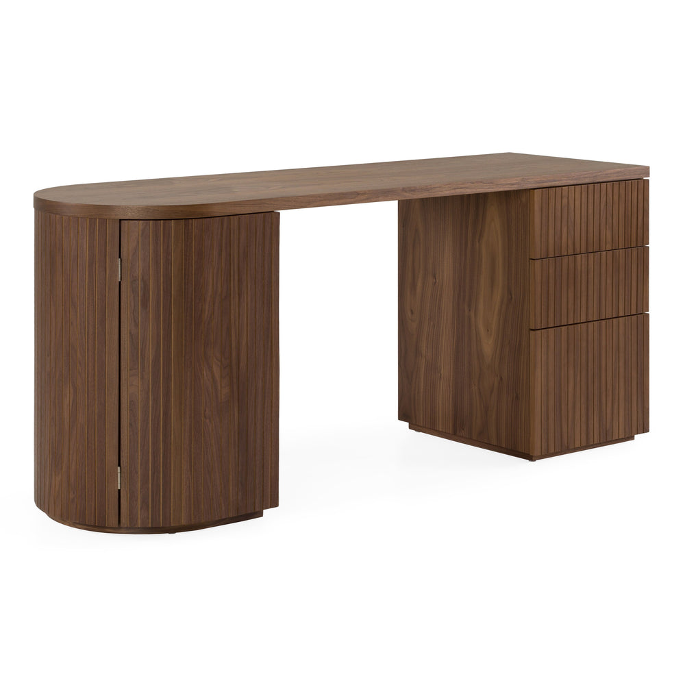 Albrite - Modern Walnut Desk - View 2