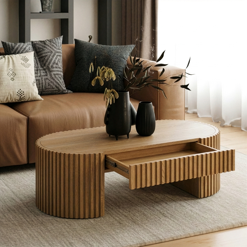Albrite - Modern Natural Ash Coffee Table