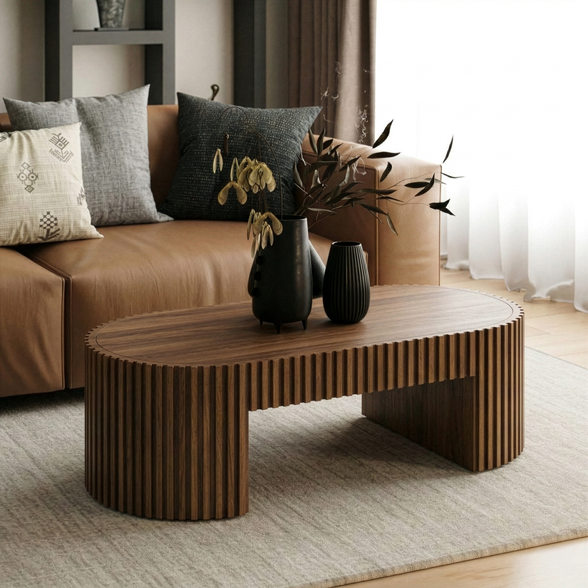Albrite - Modern Walnut Coffee Table