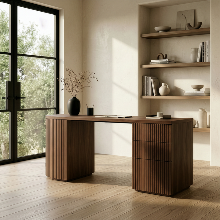 Albrite - Modern Walnut Desk