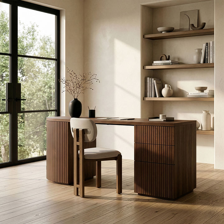 Albrite - Modern Walnut Desk