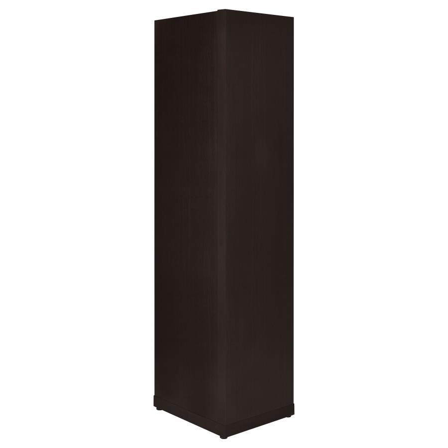 Alder - 6 - Shelf Corner Bookcase - Cappuccino Standard Bookcase modern furniture Contempo Furniture