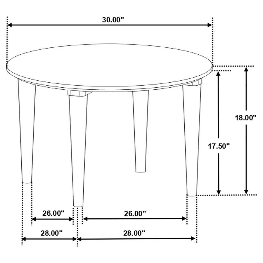 Aldis - Round Marble Top Coffee Table - White And Natural Coffee Table modern furniture Contempo Furniture