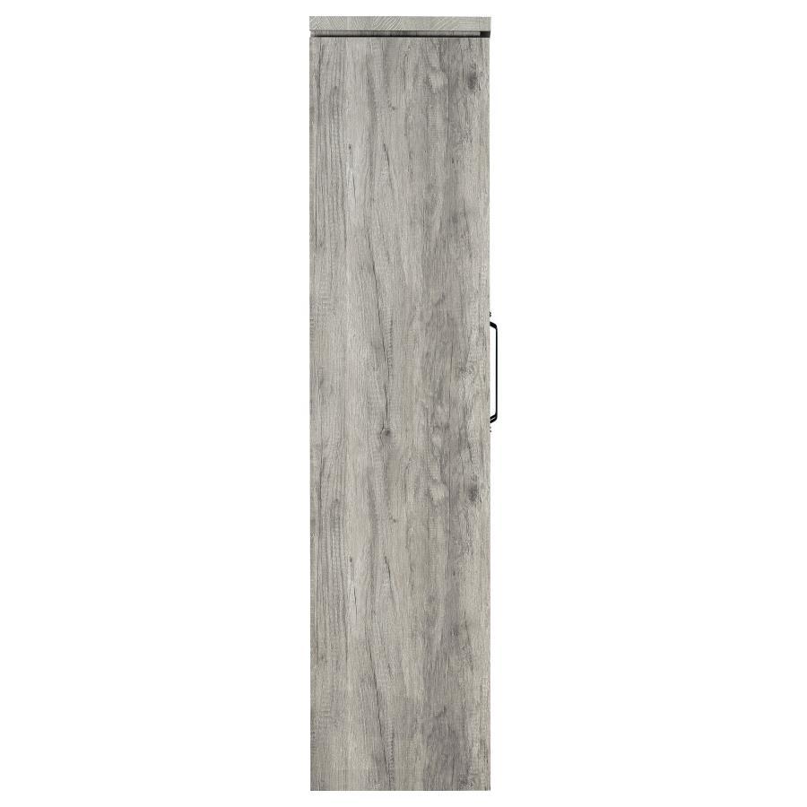 Alejo - 2 Door Engineered Wood Tall Cabinet - Gray Driftwood Curio Cabinet modern furniture Contempo Furniture