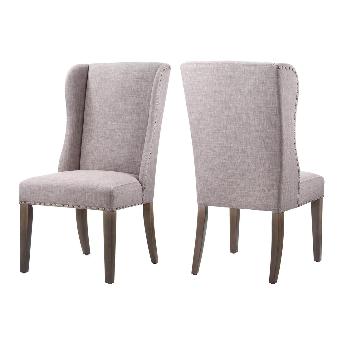 Alex Uhpolstered Wingback Dining Chair in Dolphin (Set of 2) Chair modern furniture Contempo Furniture