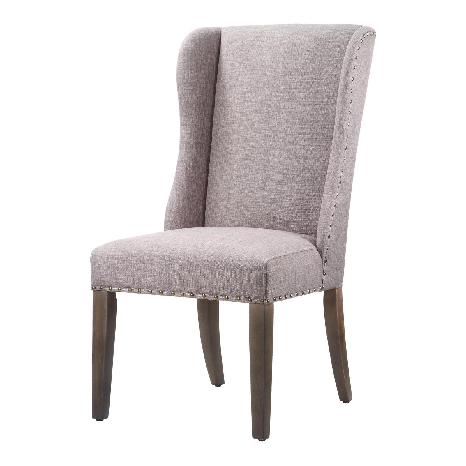 Alex Uhpolstered Wingback Dining Chair in Dolphin (Set of 2) Chair modern furniture Contempo Furniture