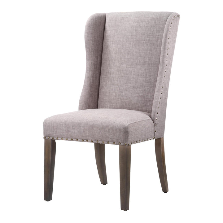 Alex Uhpolstered Wingback Dining Chair in Dolphin (Set of 2) Chair modern furniture Contempo Furniture