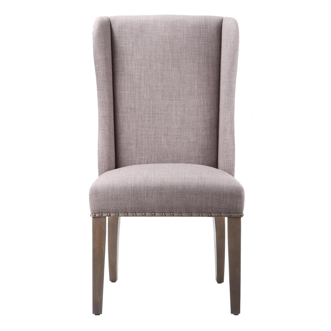 Alex Uhpolstered Wingback Dining Chair in Dolphin (Set of 2) Chair modern furniture Contempo Furniture