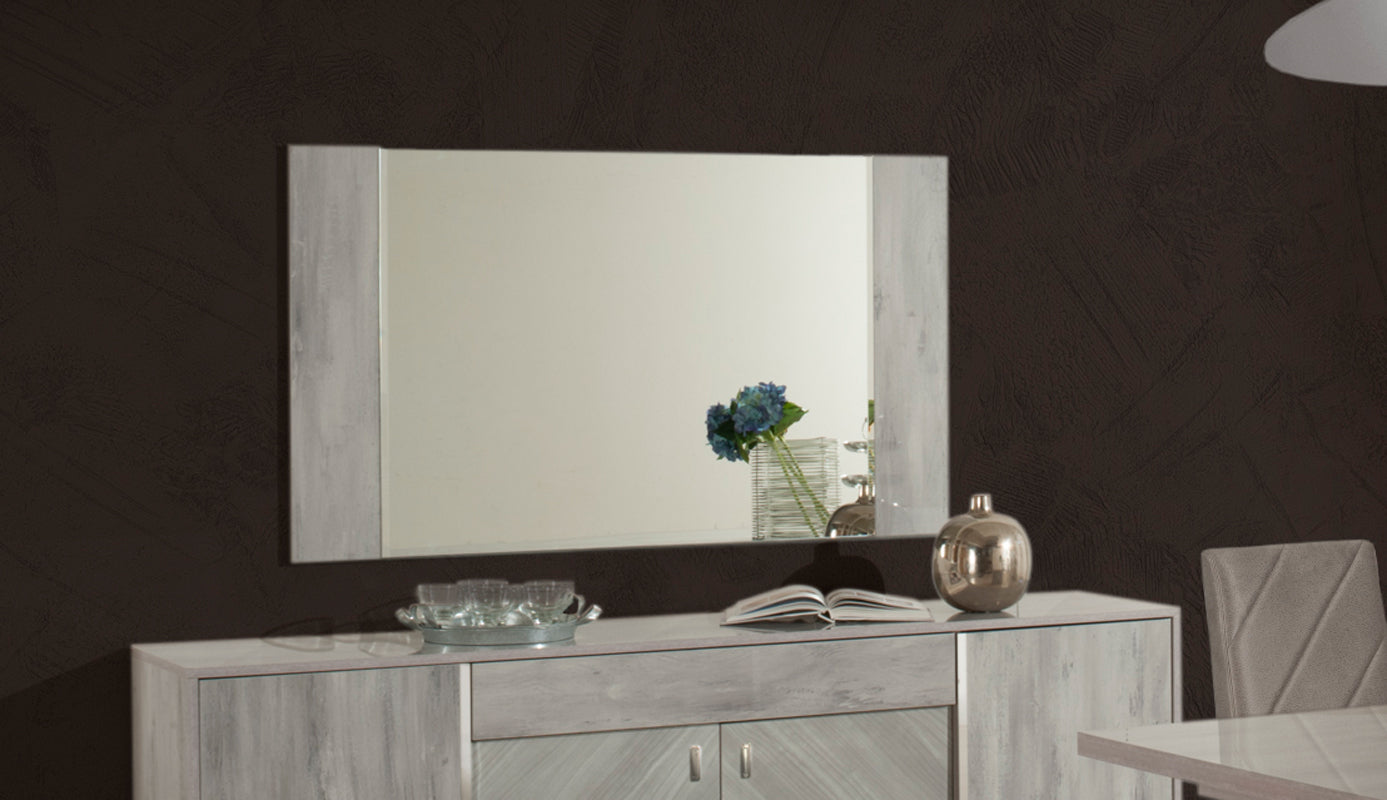 Alexa Italian Modern Grey Buffet Mirror