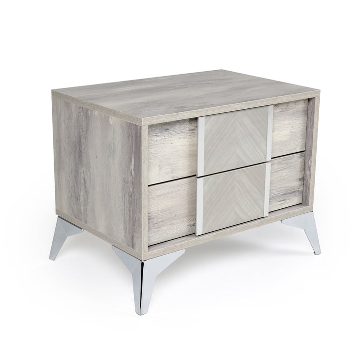 Alexa Italian Modern Grey Nightstand