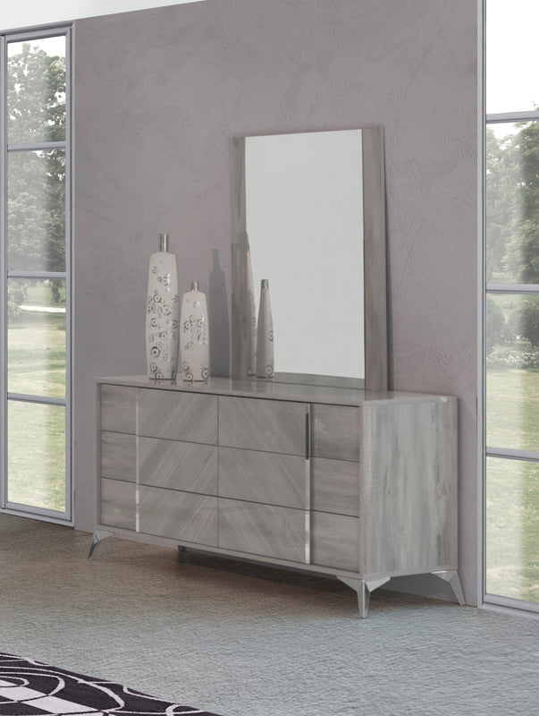 Alexa Italian Modern Grey Mirror