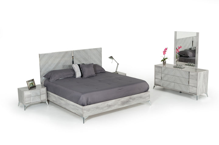 Alexa Italian Modern Grey Mirror
