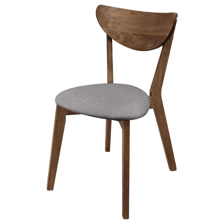 Alfredo - Dining Side Chair (Set of 2) - Gray And Natural Walnut Chair Set modern furniture Contempo Furniture