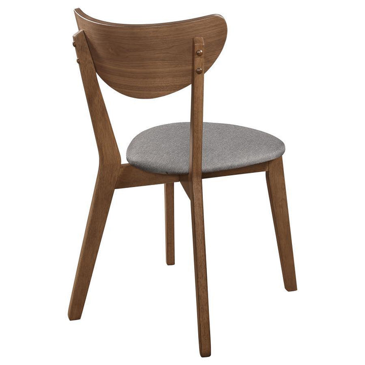 Alfredo - Dining Side Chair (Set of 2) - Gray And Natural Walnut Chair Set modern furniture Contempo Furniture