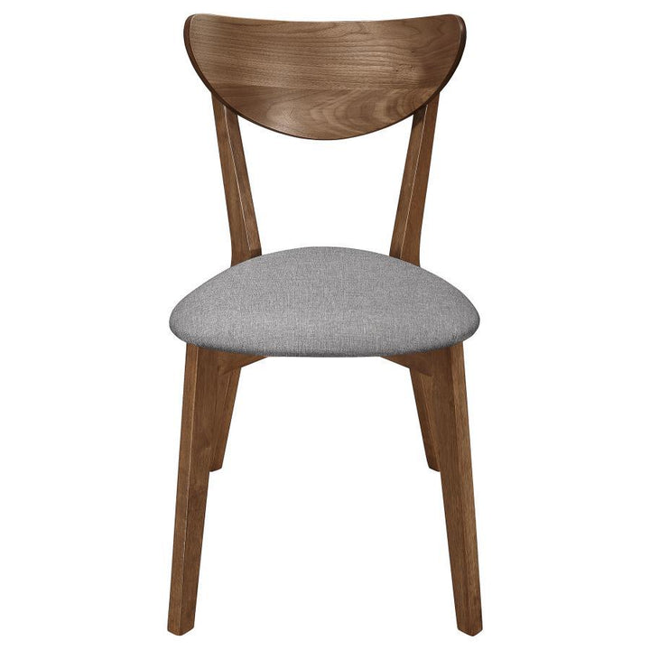 Alfredo - Dining Side Chair (Set of 2) - Gray And Natural Walnut Chair Set modern furniture Contempo Furniture