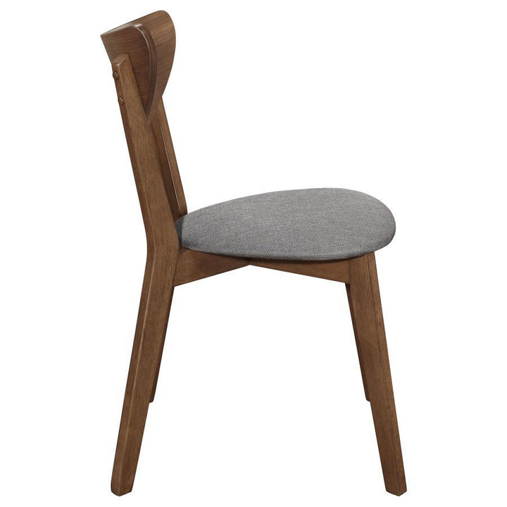 Alfredo - Dining Side Chair (Set of 2) - Gray And Natural Walnut Chair Set modern furniture Contempo Furniture