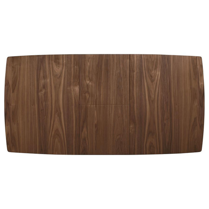 Alfredo - Extension Leaf Dining Table - Natural Walnut Dining Table with Extension modern furniture Contempo Furniture