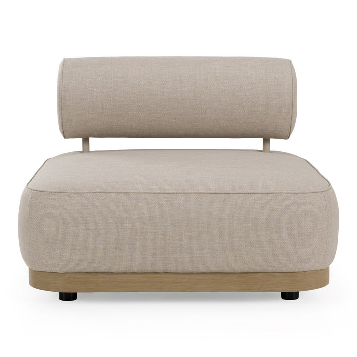 Alicante - Outdoor Grey Fabric + Latte 5-Piece Sofa Set