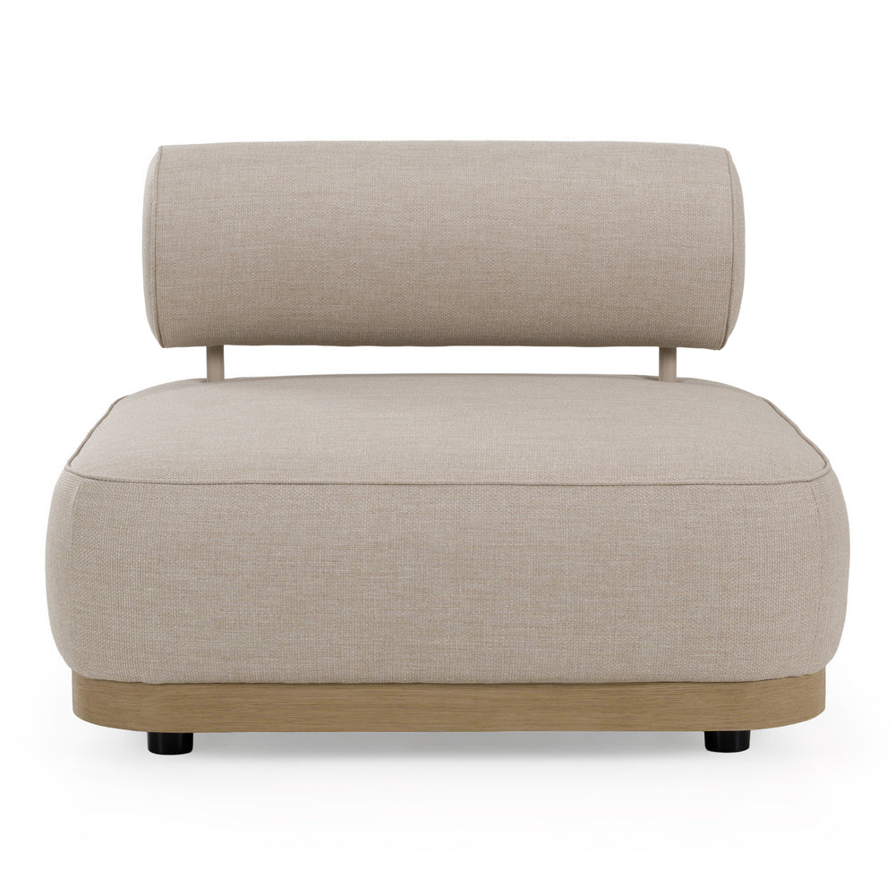 Alicante - Outdoor Grey Fabric + Latte 5-Piece Sofa Set - View 12