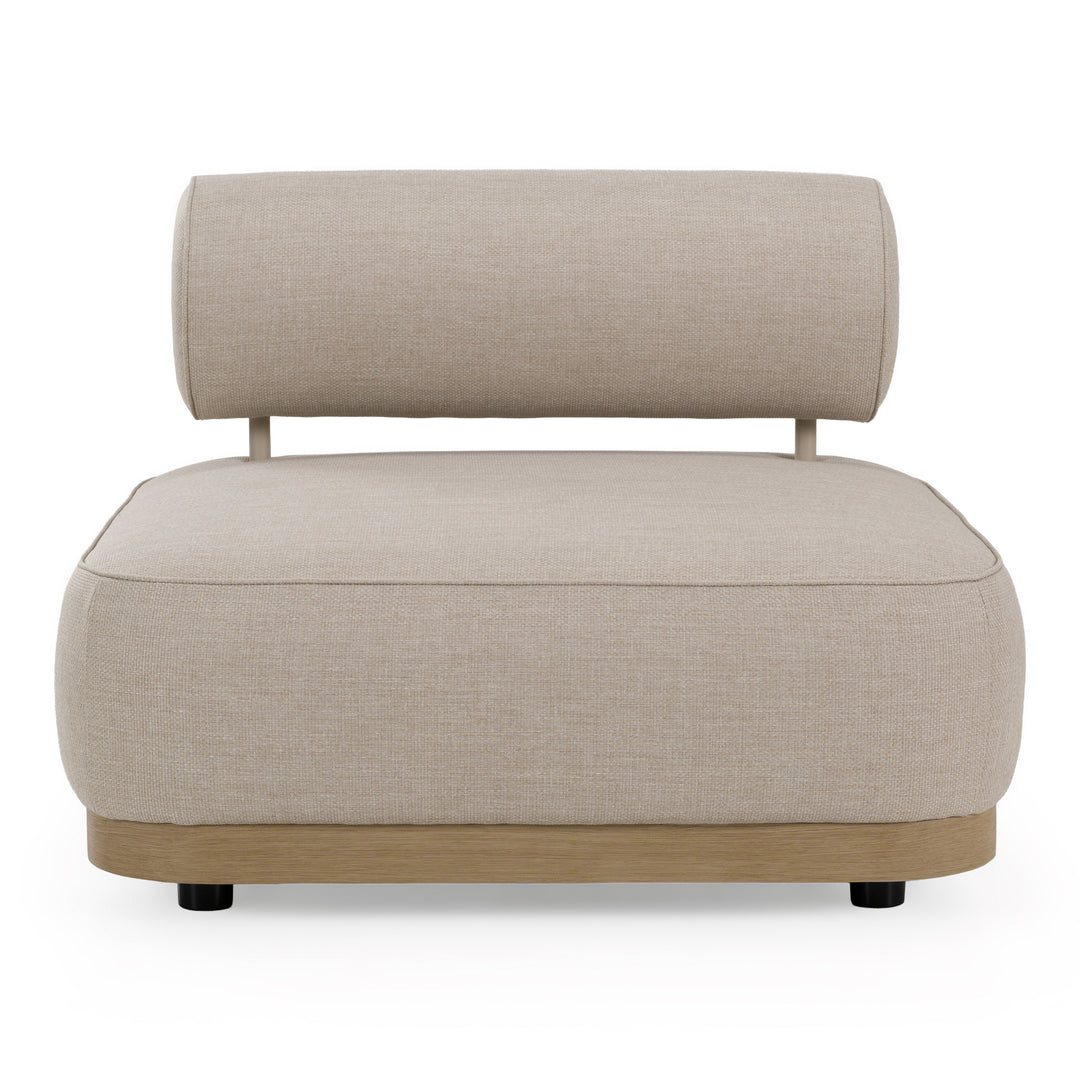 Alicante - Outdoor Grey Fabric + Latte 5-Piece Sofa Set