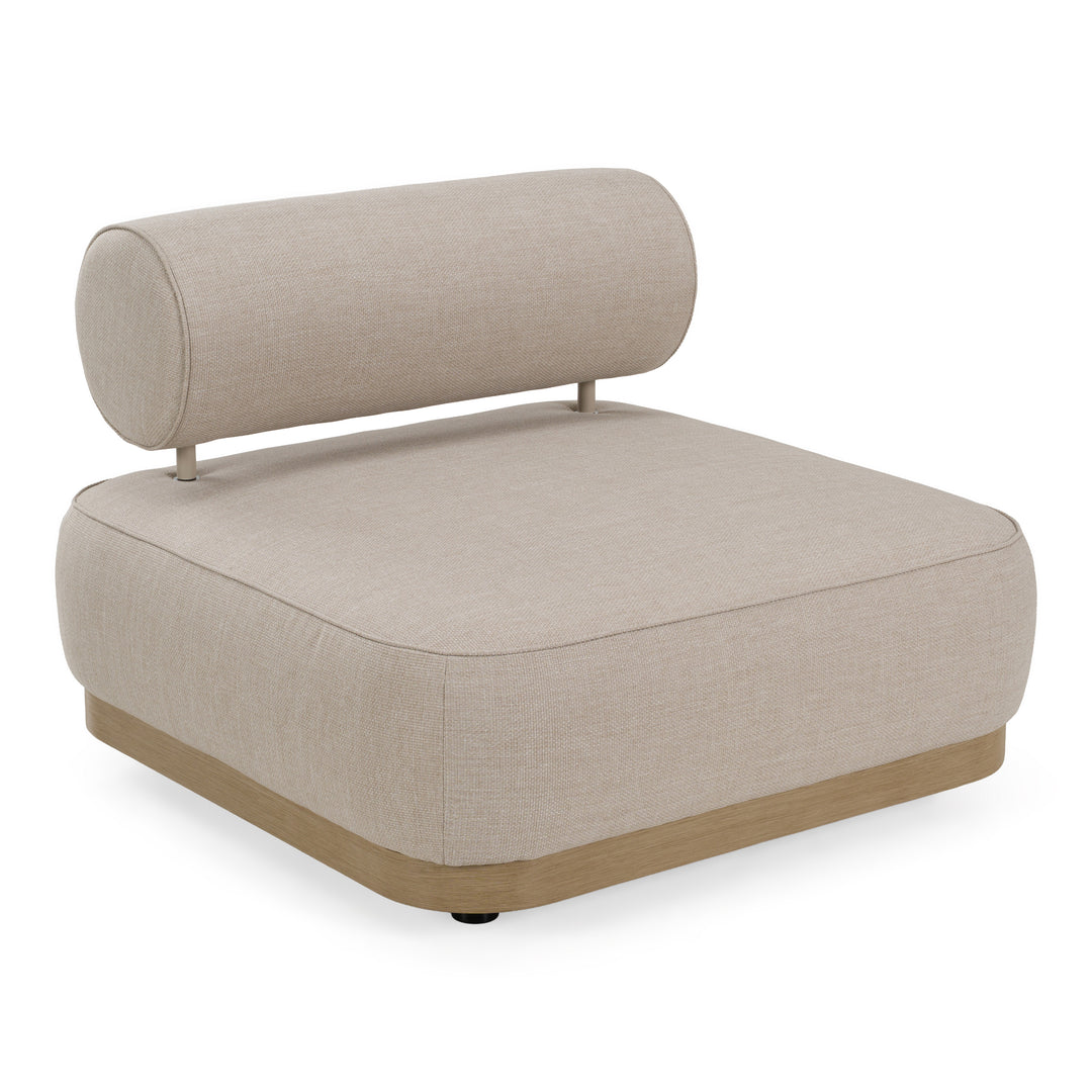 Alicante - Outdoor Grey Fabric + Latte 5-Piece Sofa Set
