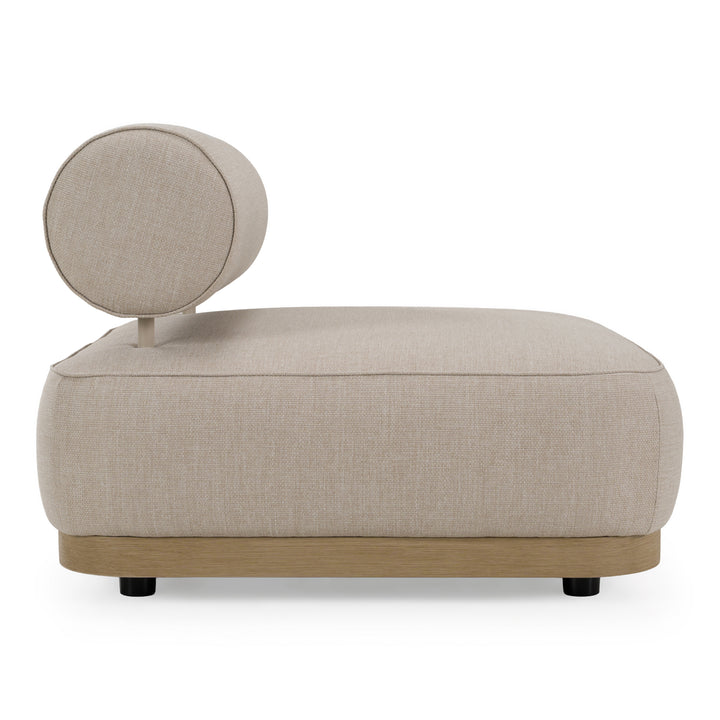 Alicante - Outdoor Grey Fabric + Latte 5-Piece Sofa Set