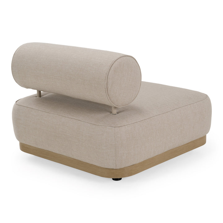 Alicante - Outdoor Grey Fabric + Latte 5-Piece Sofa Set
