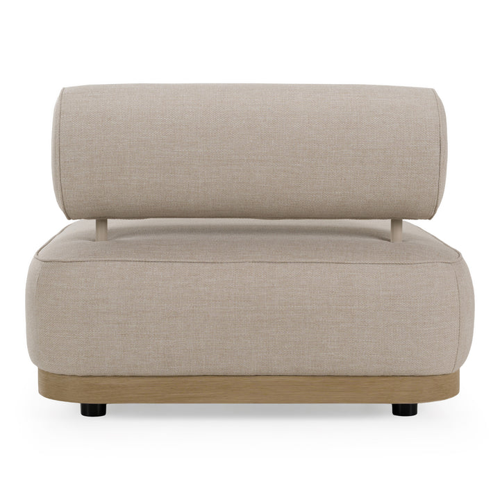 Alicante - Outdoor Grey Fabric + Latte 5-Piece Sofa Set