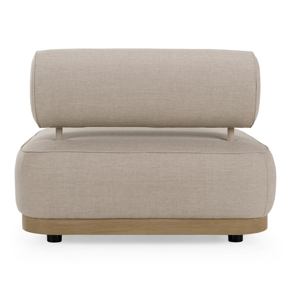 Alicante - Outdoor Grey Fabric + Latte 5-Piece Sofa Set - View 16