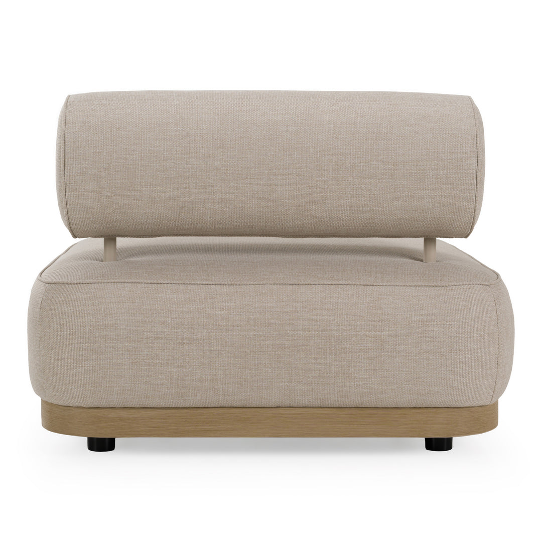 Alicante - Outdoor Grey Fabric + Latte 5-Piece Sofa Set