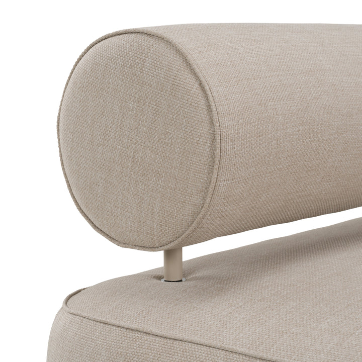 Alicante - Outdoor Grey Fabric + Latte 5-Piece Sofa Set