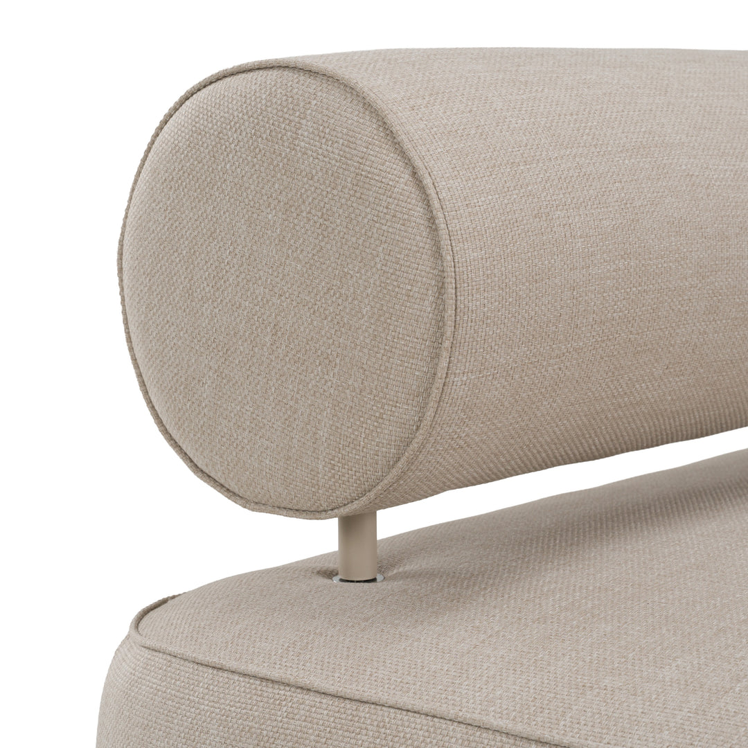 Alicante - Outdoor Grey Fabric + Latte 5-Piece Sofa Set