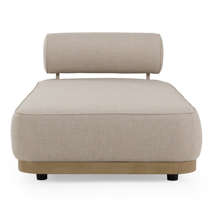 Alicante - Outdoor Grey Fabric + Latte 5-Piece Sofa Set