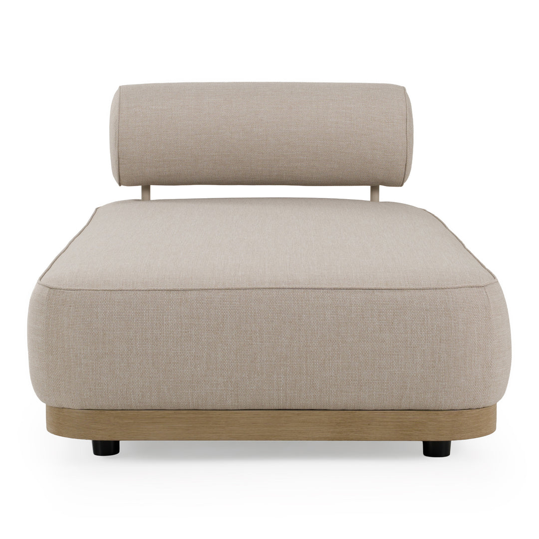 Alicante - Outdoor Grey Fabric + Latte 5-Piece Sofa Set