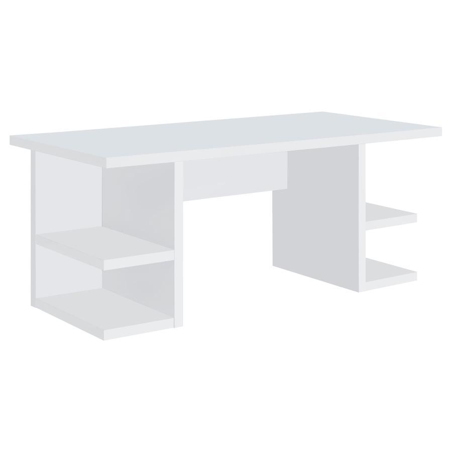 Alice - 4 - Shelf Engineered Wood Writing Desk - White Writing Desk modern furniture Contempo Furniture