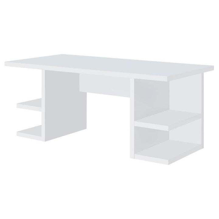 Alice - 4 - Shelf Engineered Wood Writing Desk - White Writing Desk modern furniture Contempo Furniture