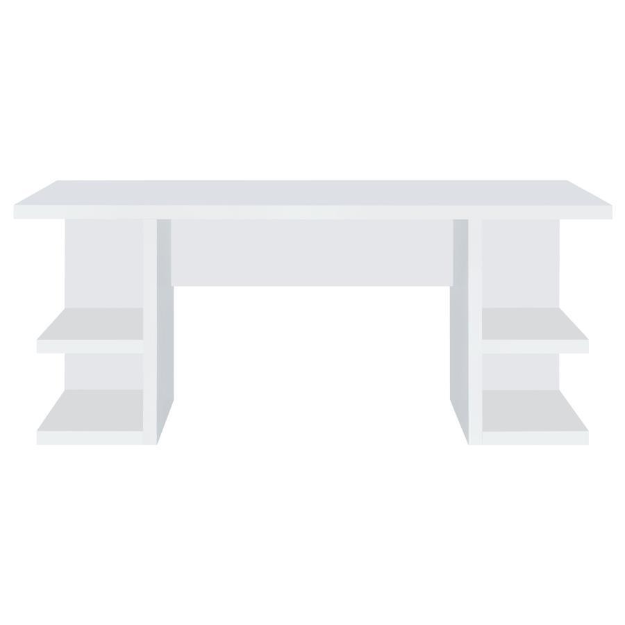 Alice - 4 - Shelf Engineered Wood Writing Desk - White Writing Desk modern furniture Contempo Furniture
