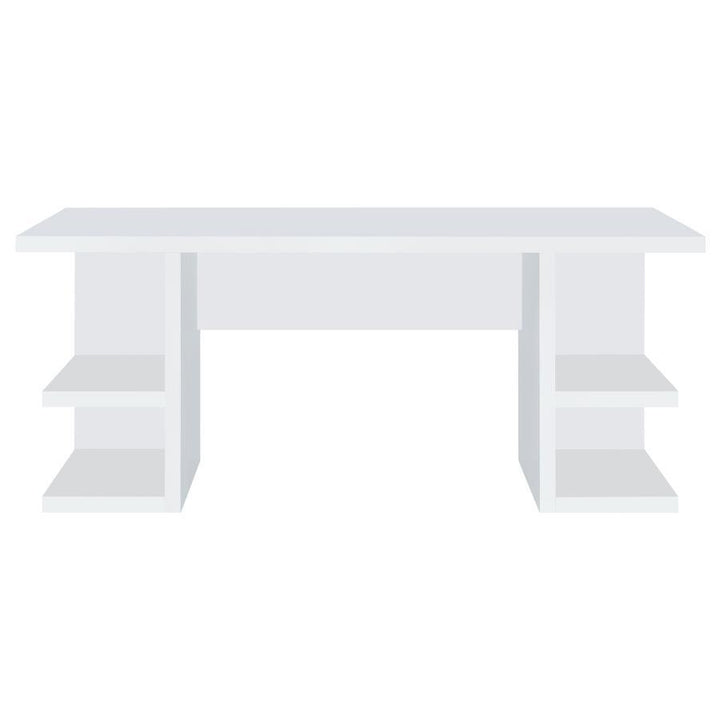 Alice - 4 - Shelf Engineered Wood Writing Desk - White Writing Desk modern furniture Contempo Furniture