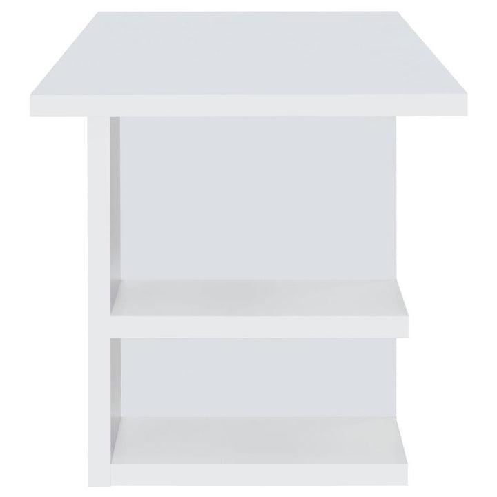 Alice - 4 - Shelf Engineered Wood Writing Desk - White Writing Desk modern furniture Contempo Furniture