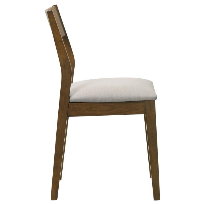 Almonte - Dining Chair Upholstered Seat (Set of 2) - Dark Brown Chair Set modern furniture Contempo Furniture