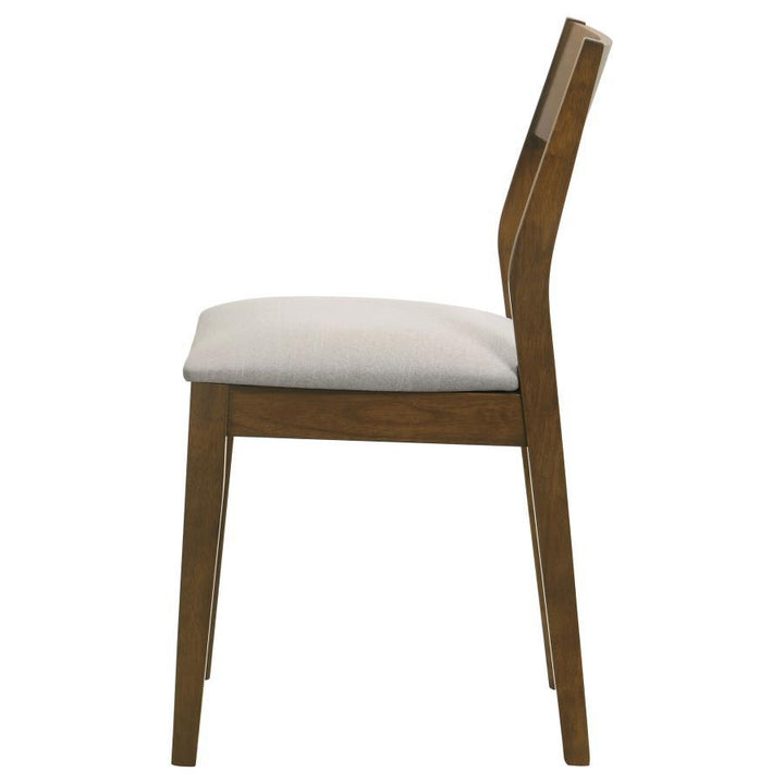 Almonte - Dining Chair Upholstered Seat (Set of 2) - Dark Brown Chair Set modern furniture Contempo Furniture